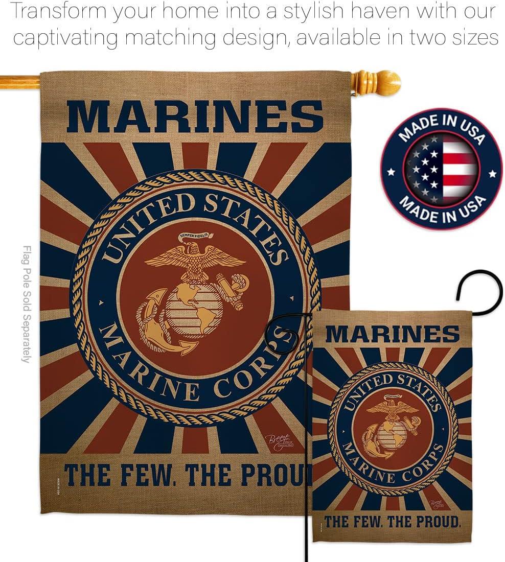 Breeze Decor Double Sided 18.5'' H x 13'' W Burlap Flag Set