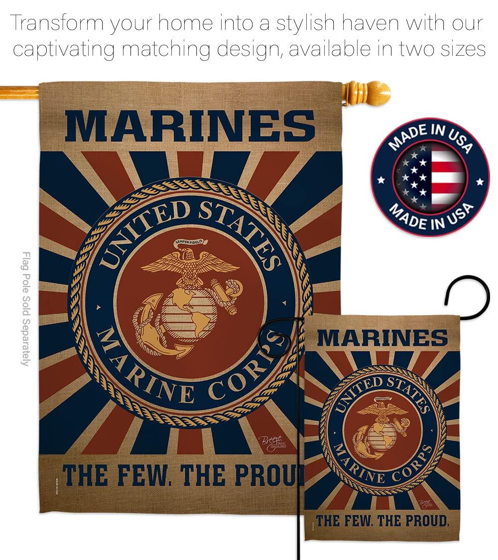 Breeze Decor Double Sided 18.5'' H x 13'' W Burlap Flag Set