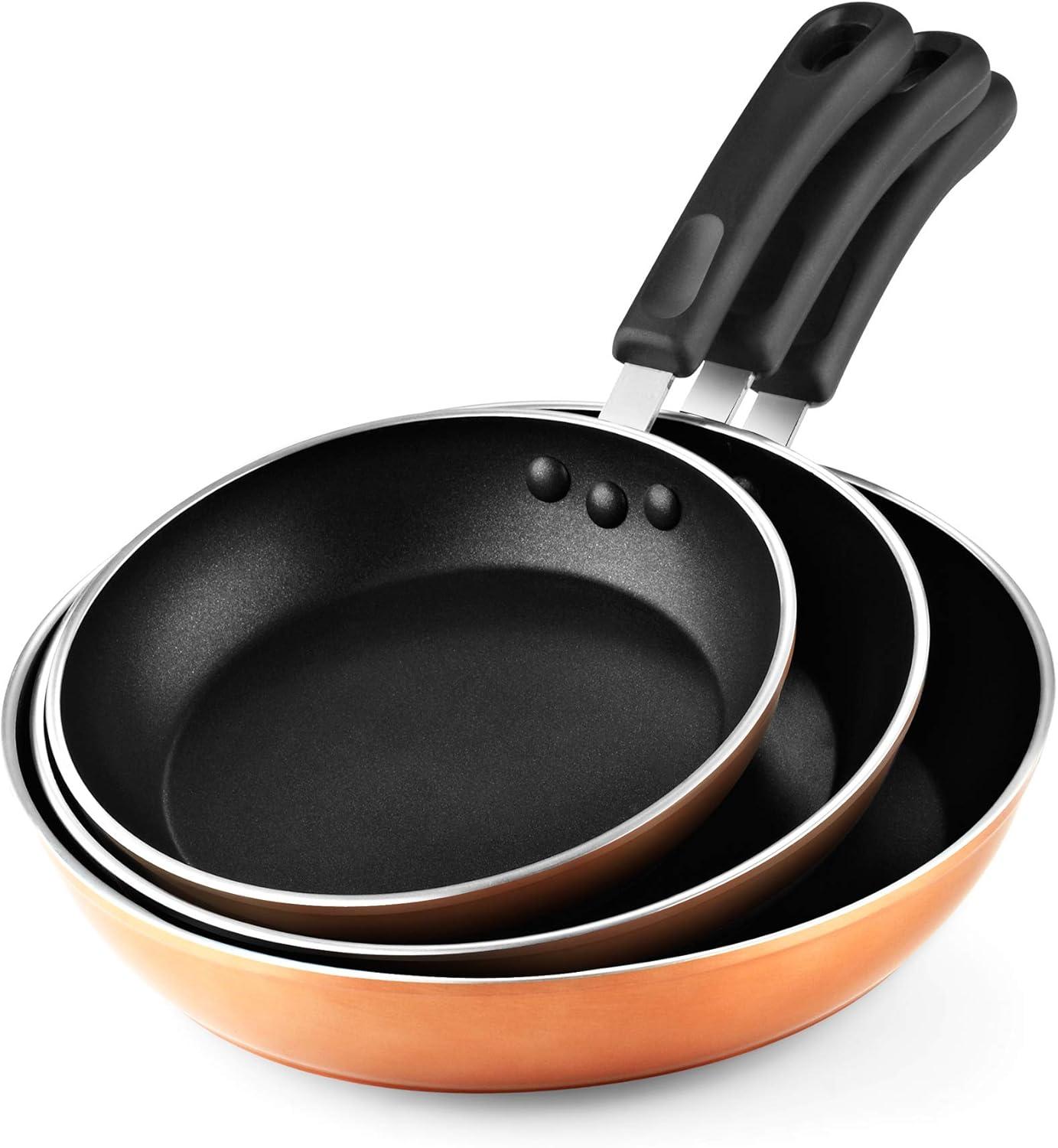 Cook N Home 8 in. Aluminum Non-Stick Omelette Pan