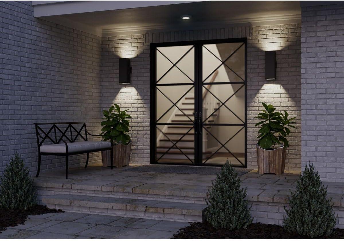 Progress Lighting, Verona, 2-Light Outdoor Wall Light, Antique Bronze, Material: Porcelain, Finish Color: Black