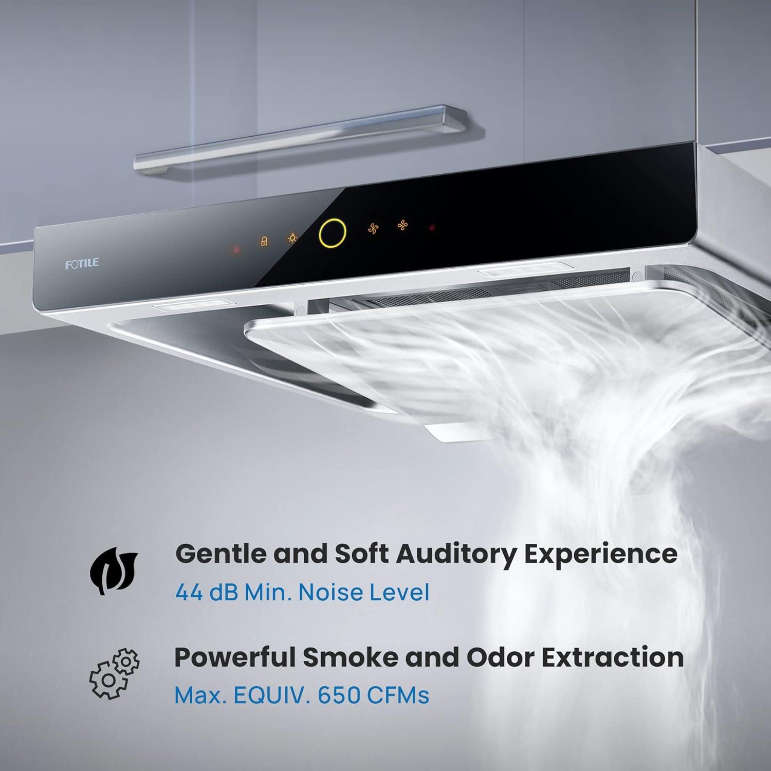 FOTILE Stainless Steel 850 CFM Ductless (Non-Vented) Wall / Under Cabinet Mounted Range Hood