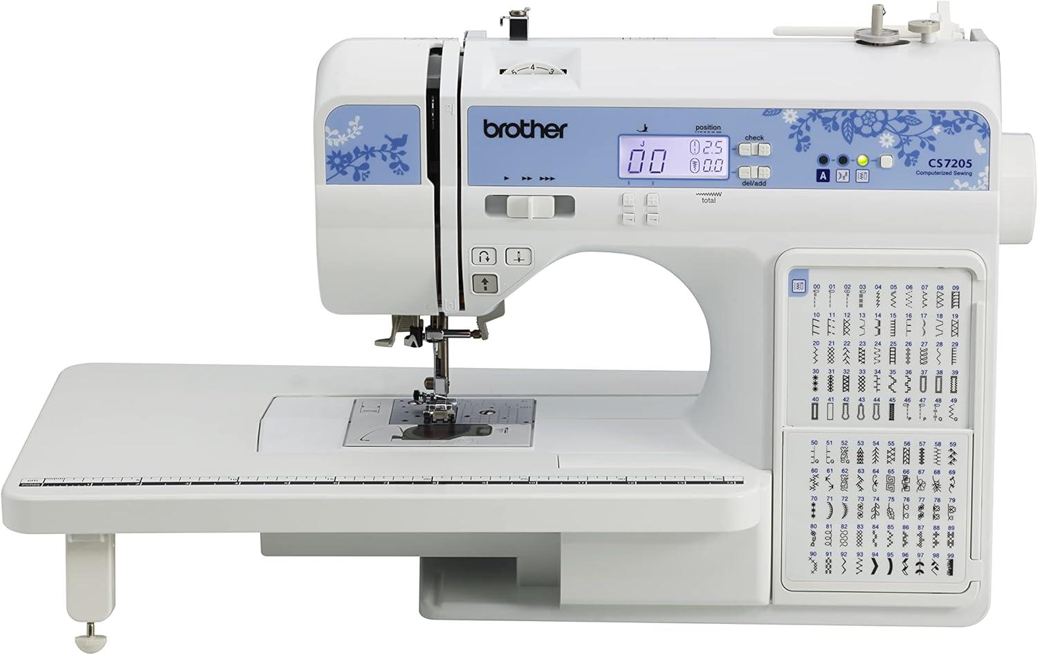 White Computerized Quilting Sewing Machine with Wide Table