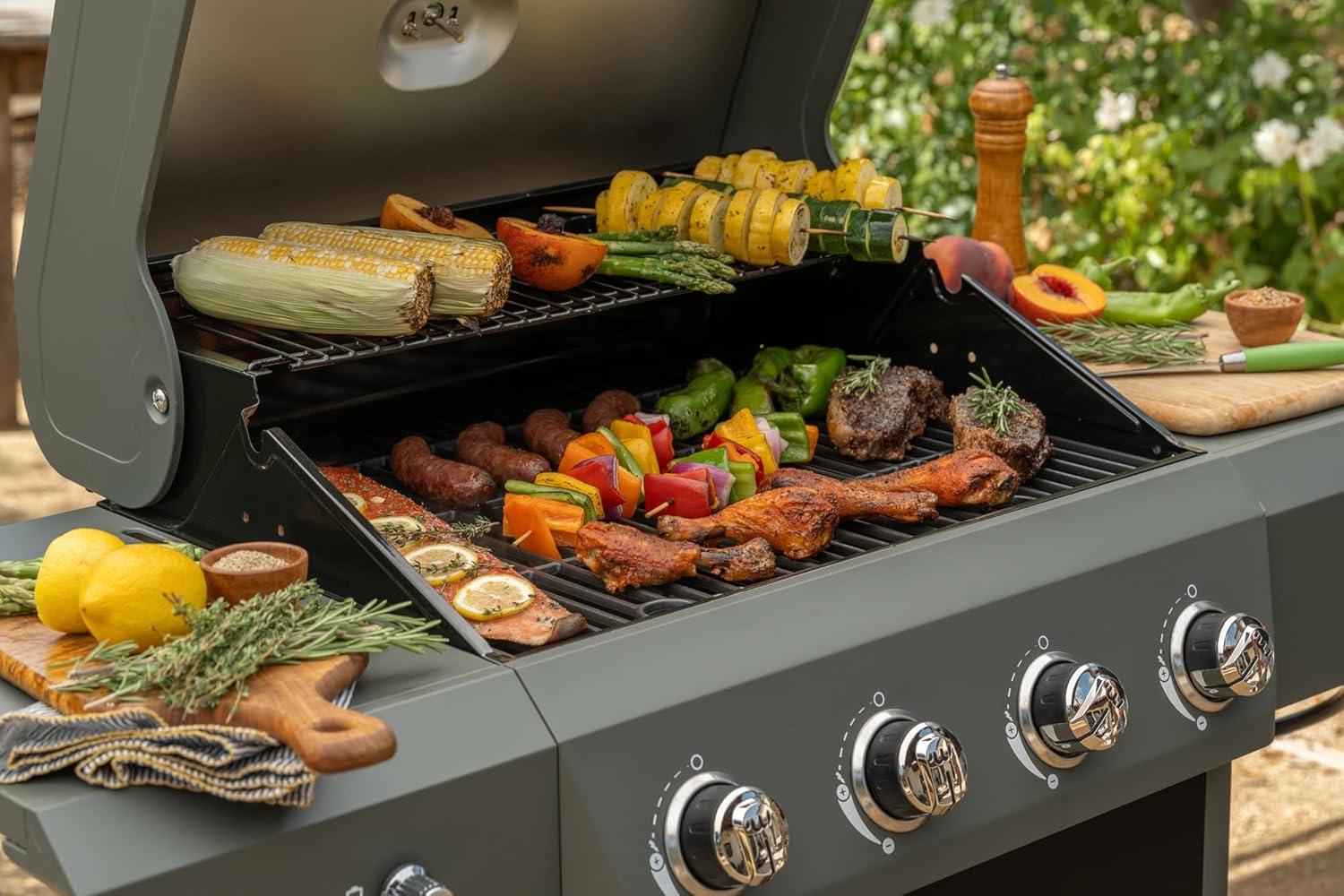 Megamaster 4 - Burner Freestanding Liquid Propane Gas Grill