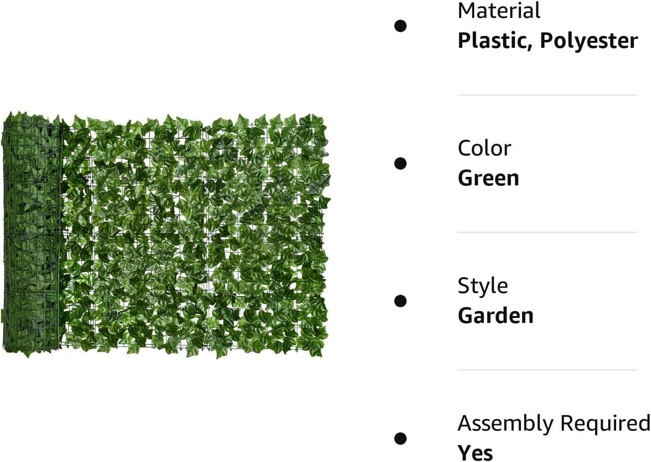 Green 41'' Artificial Ivy Privacy Fence Screen