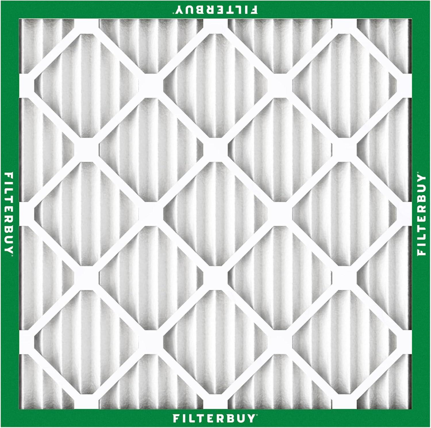 Filterbuy 20x20x1 Air Filter MERV 8, Pleated HVAC AC Furnace Filters Replacement