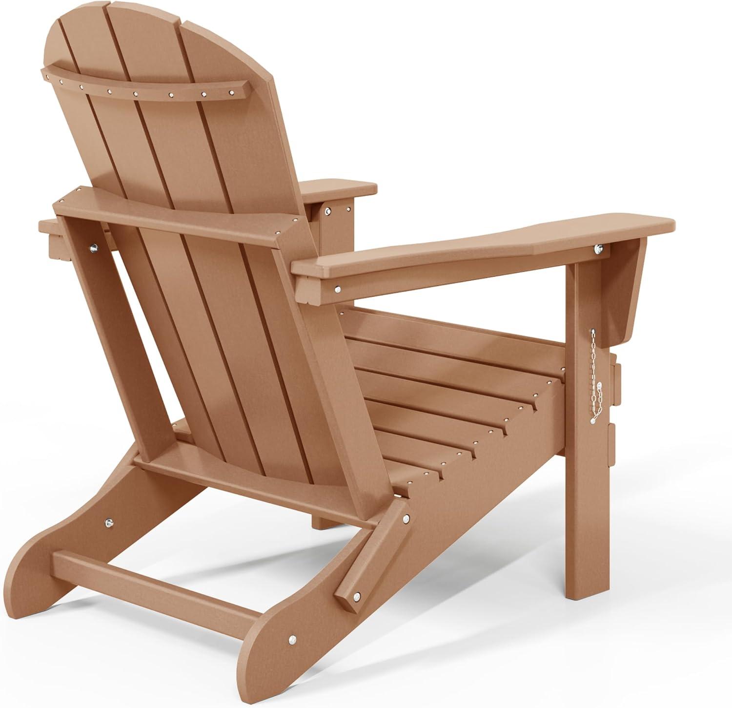 WestinTrends Malibu HDPE Outdoor Patio Folding Poly Adirondack Chair