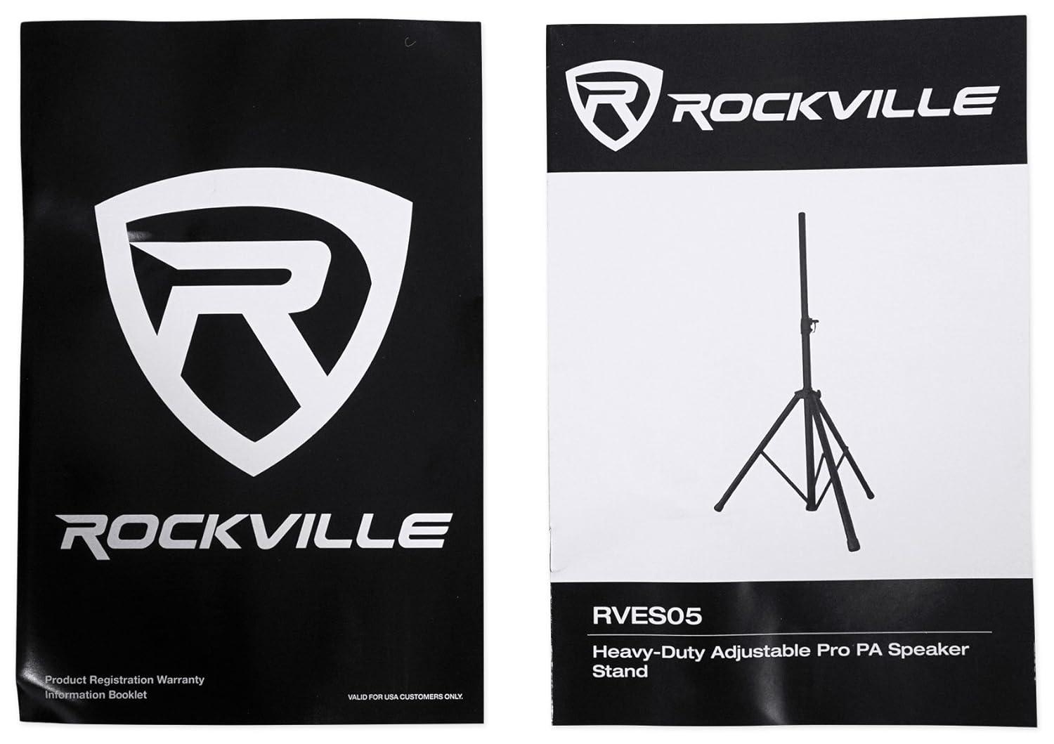 Rockville RVES05 Black Heavy Duty Tripod Pole-Mount DJ PA Speaker Stand