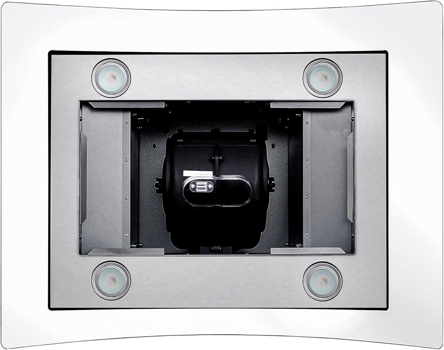 Cosmo 30 in. Ducted Island Range Hood in Stainless Steel with LED Lighting and Permanent Filters