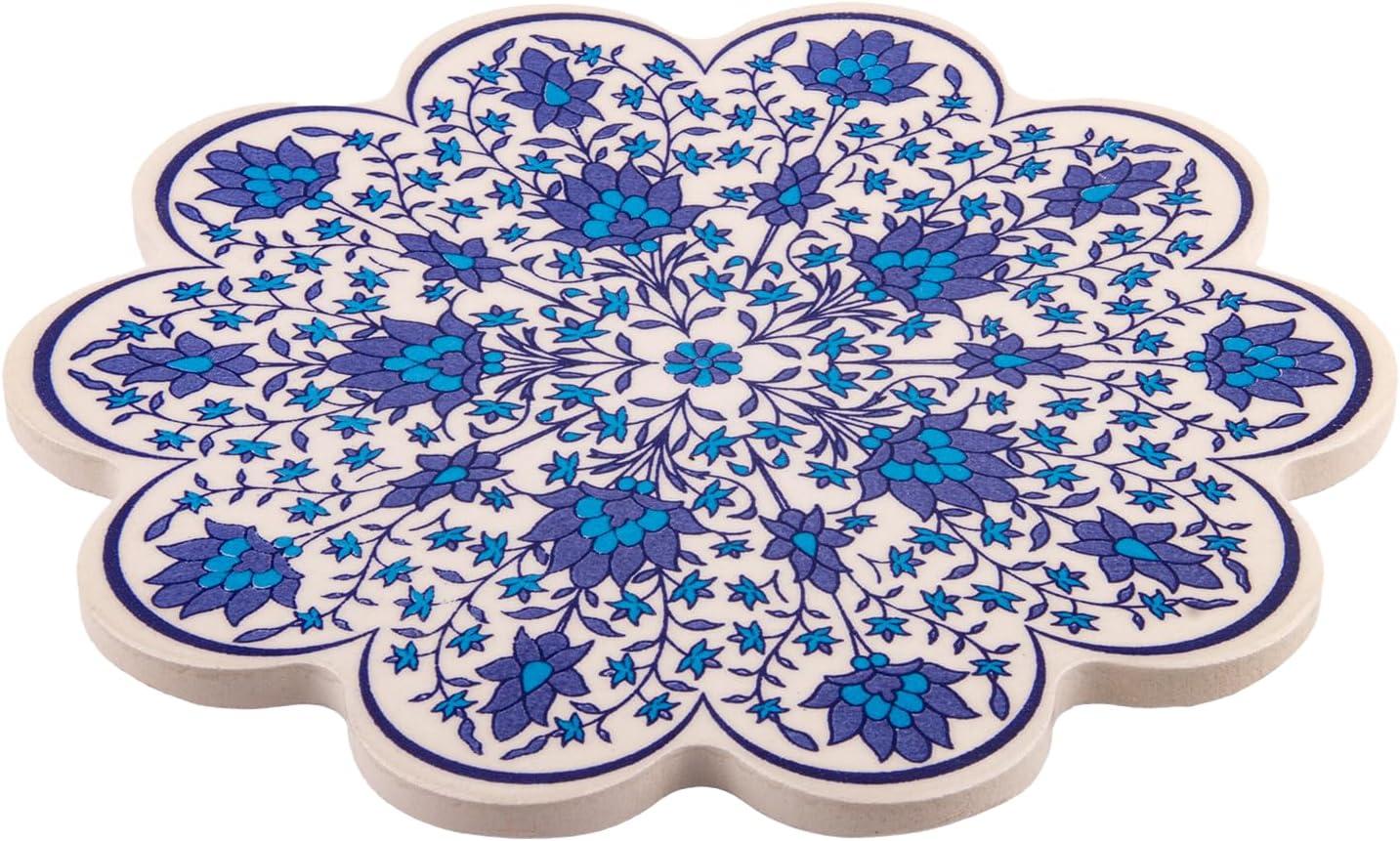 ARUN Vintage Style Ceramic Tile Trivet 7''