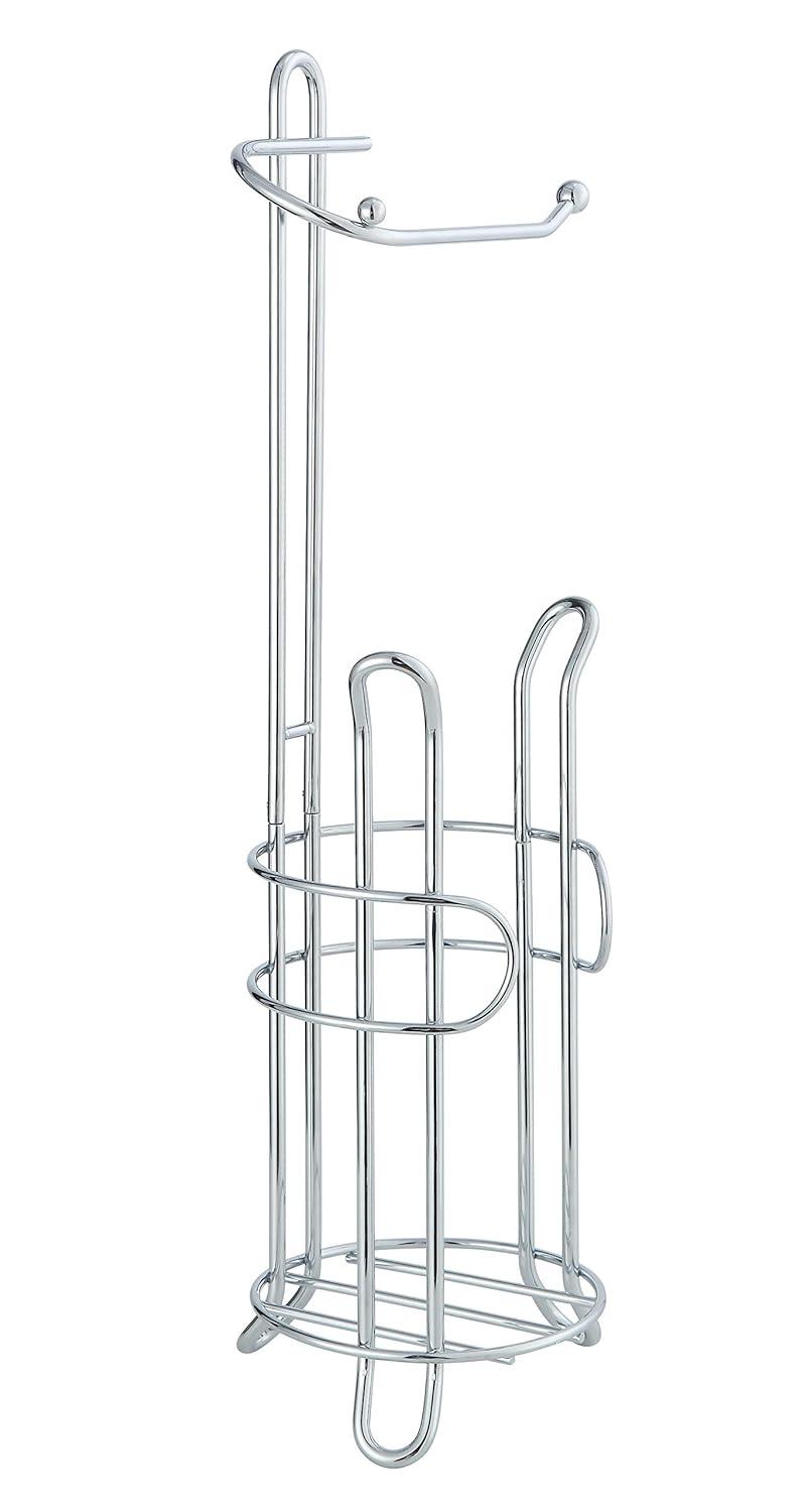 Bathroom Toilet Tissue Paper Roll Storage Holder Stand with Reserve Area for Mega Rolls