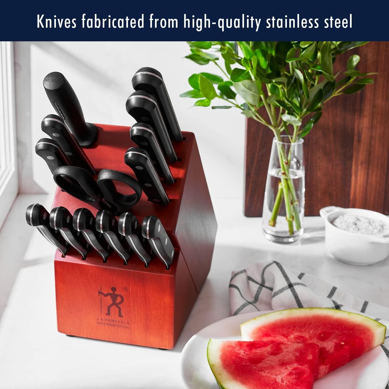 HENCKELS Solution Razor-Sharp 15-pc Knife Set, German Engineered Informed by 100+ Years of Mastery, Chefs Knife