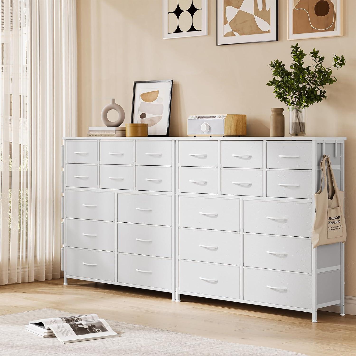 WALYWIK Dresser for Bedroom with 12 Drawer, Storage Dresser Organizer, Fabric Chests of Drawers for Hallway, Entryway