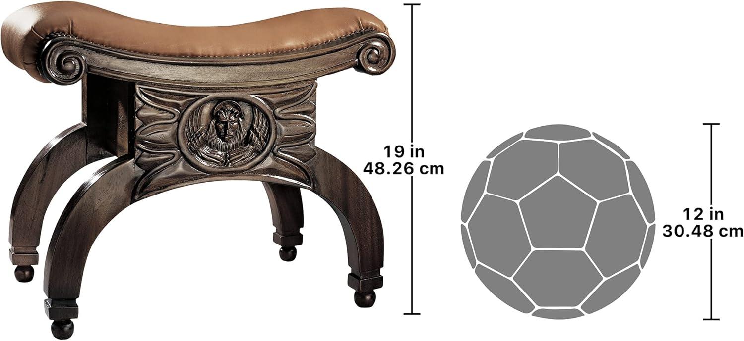 Design Toscano Venetian 19'' Tall Solid Wood Vanity Stool