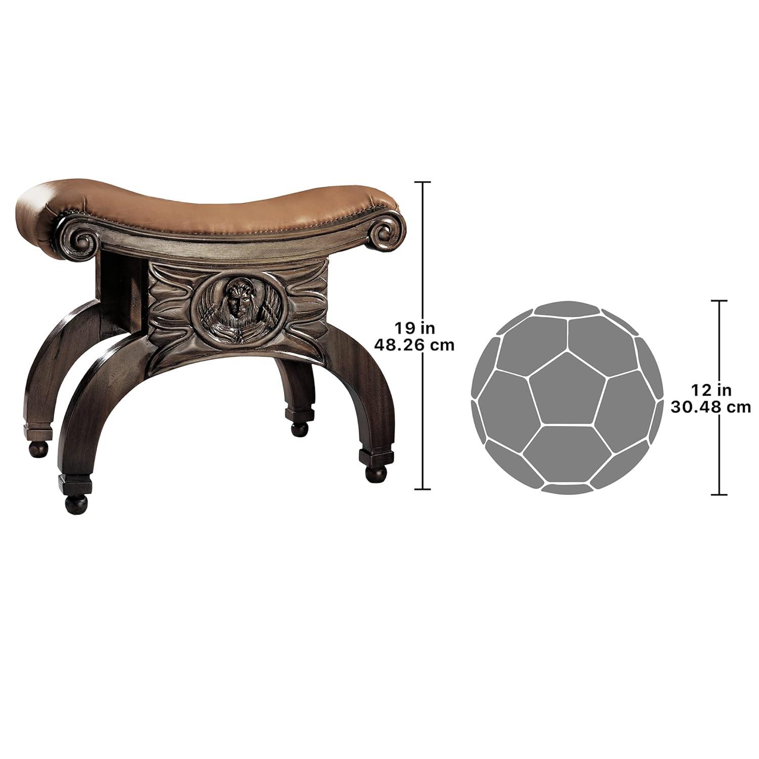 Design Toscano Venetian 19'' Tall Solid Wood Vanity Stool & Reviews | Wayfair