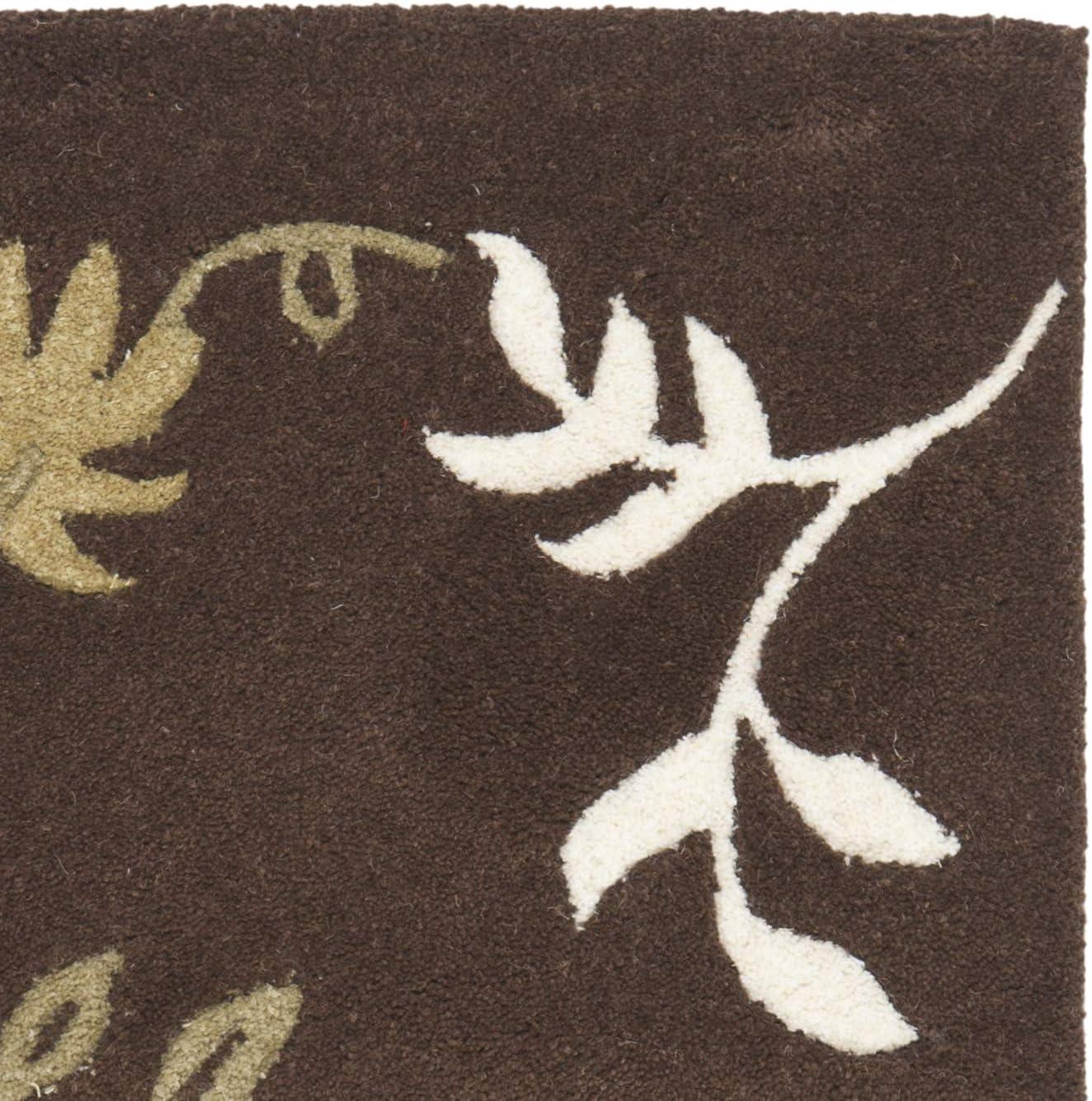 SAFAVIEH Soho Mable Floral Wool Area Rug, Brown, 2' x 3'