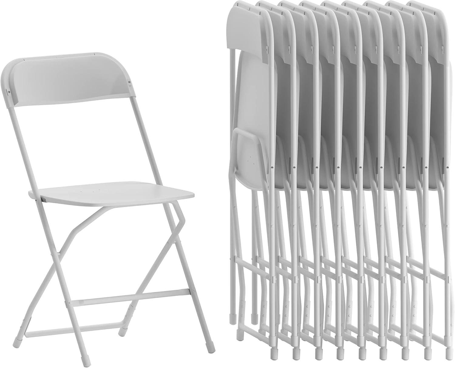 Flash Furniture Hercules Series Plastic Folding Chair - 10 Pack 650LB Weight Capacity