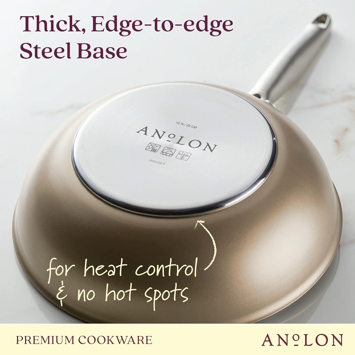 Anolon Ascend Hard Anodized Nonstick Stir Fry Pan, Induction Compatible - 10 Inch