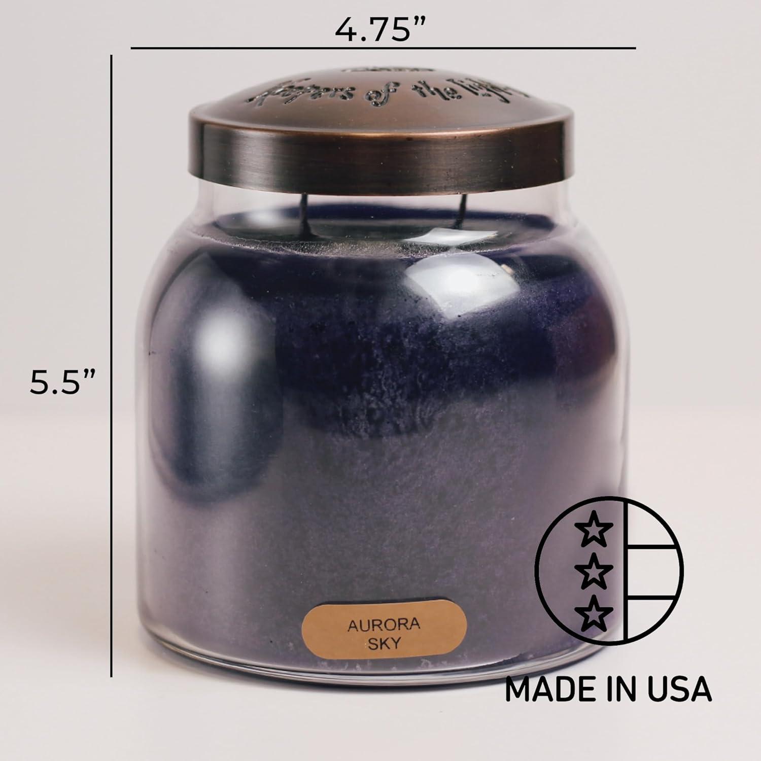 Aurora Sky 34oz Scented Candle Jar with Black Lid