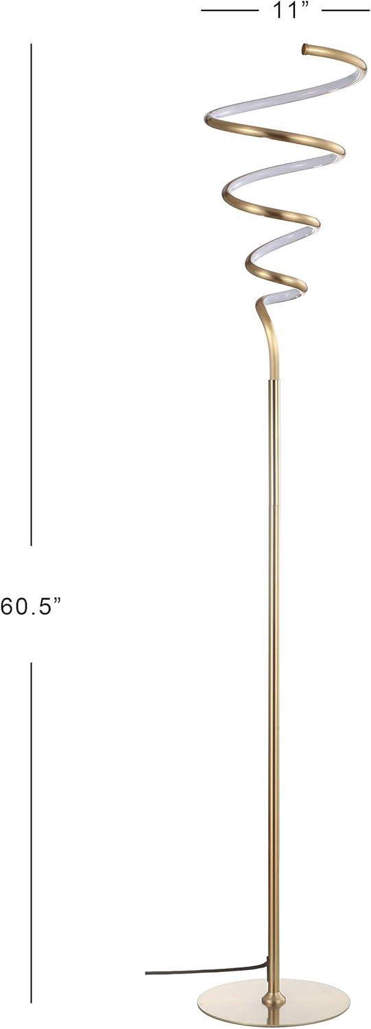 Scribble 60.5" Gold Modern Metal LED Floor Lamp