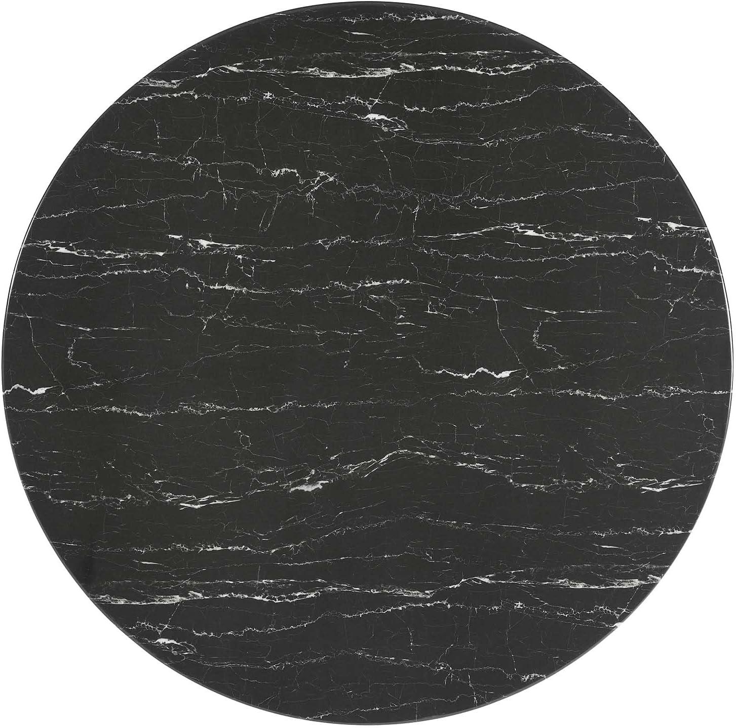 Modway Lippa Bar Table, Artificial Marble Round Top, by Modway | Wayfair