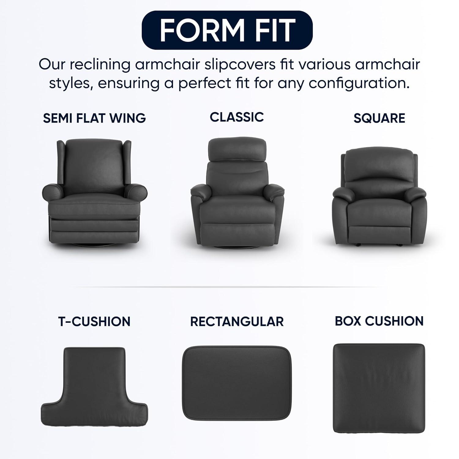 Stretchy Slipcover for Recliner Armchair - Italian Style & Premium Quality - Mille Righe Collection