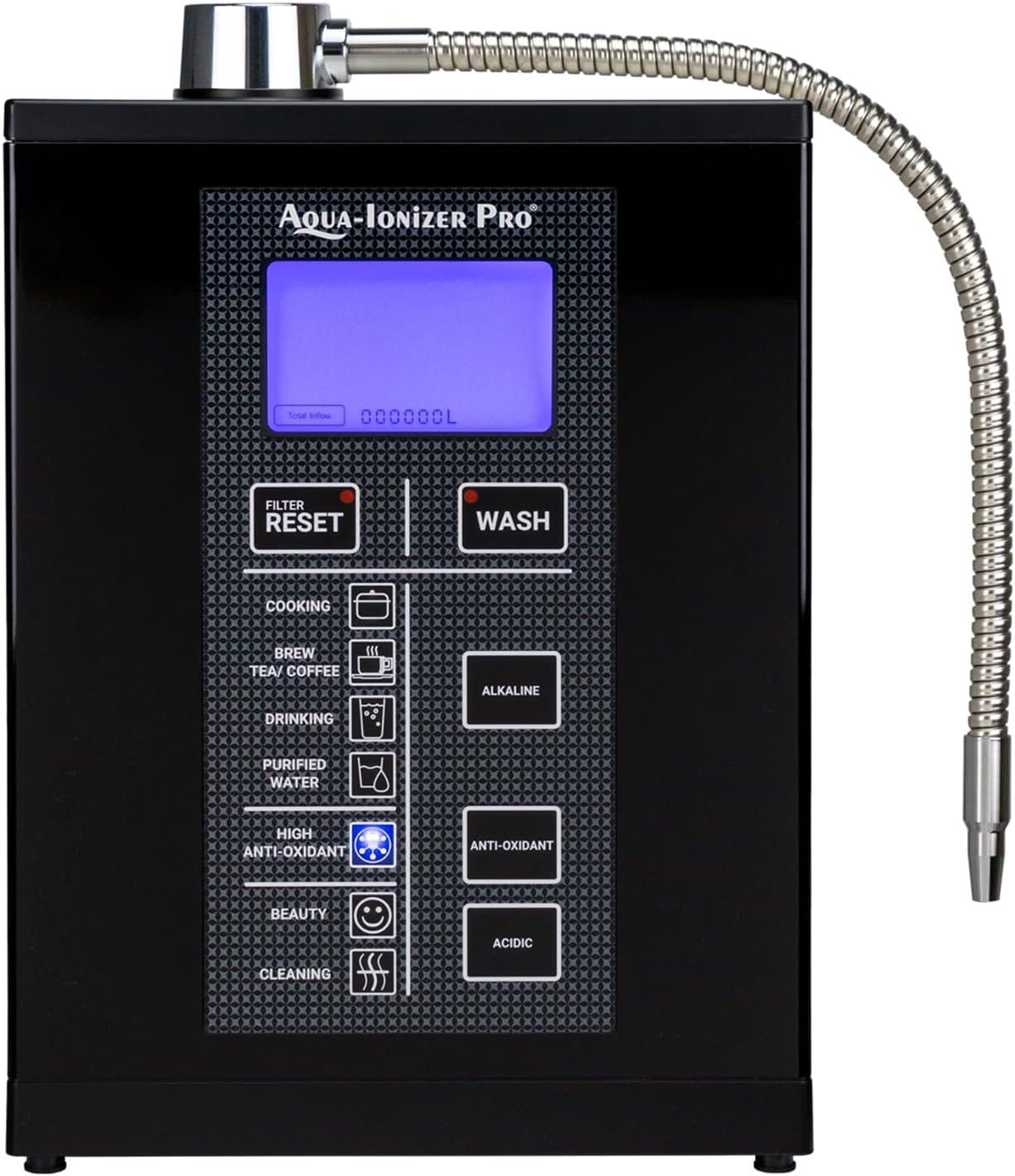 Aqua Ionizer Deluxe 9.5 Anti-Oxidant Boost Water Ionizer | Alkaline Water Filtration System | Produces pH 3.0-11.5 Alkaline Water | Up to -880mV ORP | 4000 Liters Per Filter | 7 Water Settings