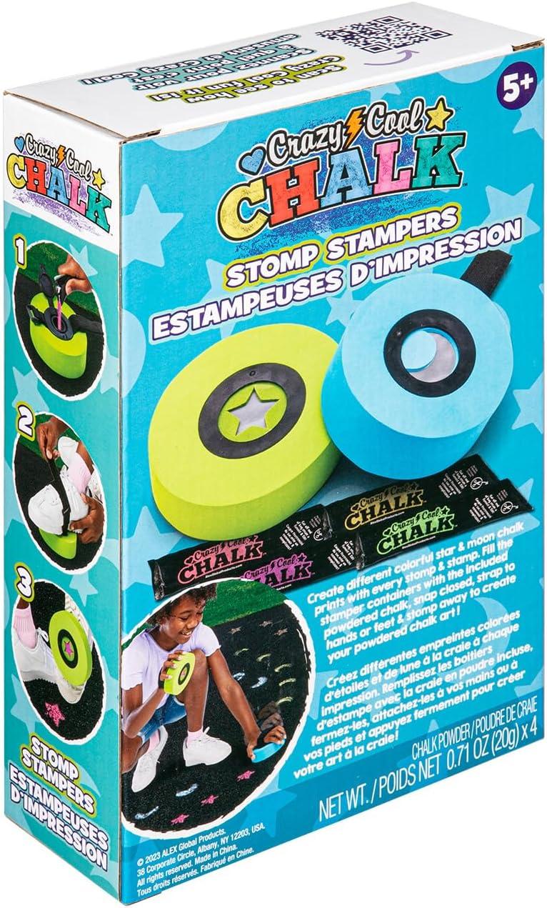 Crazy Cool Chalk Stomp Stampers Washable Outdoor Chalk Set