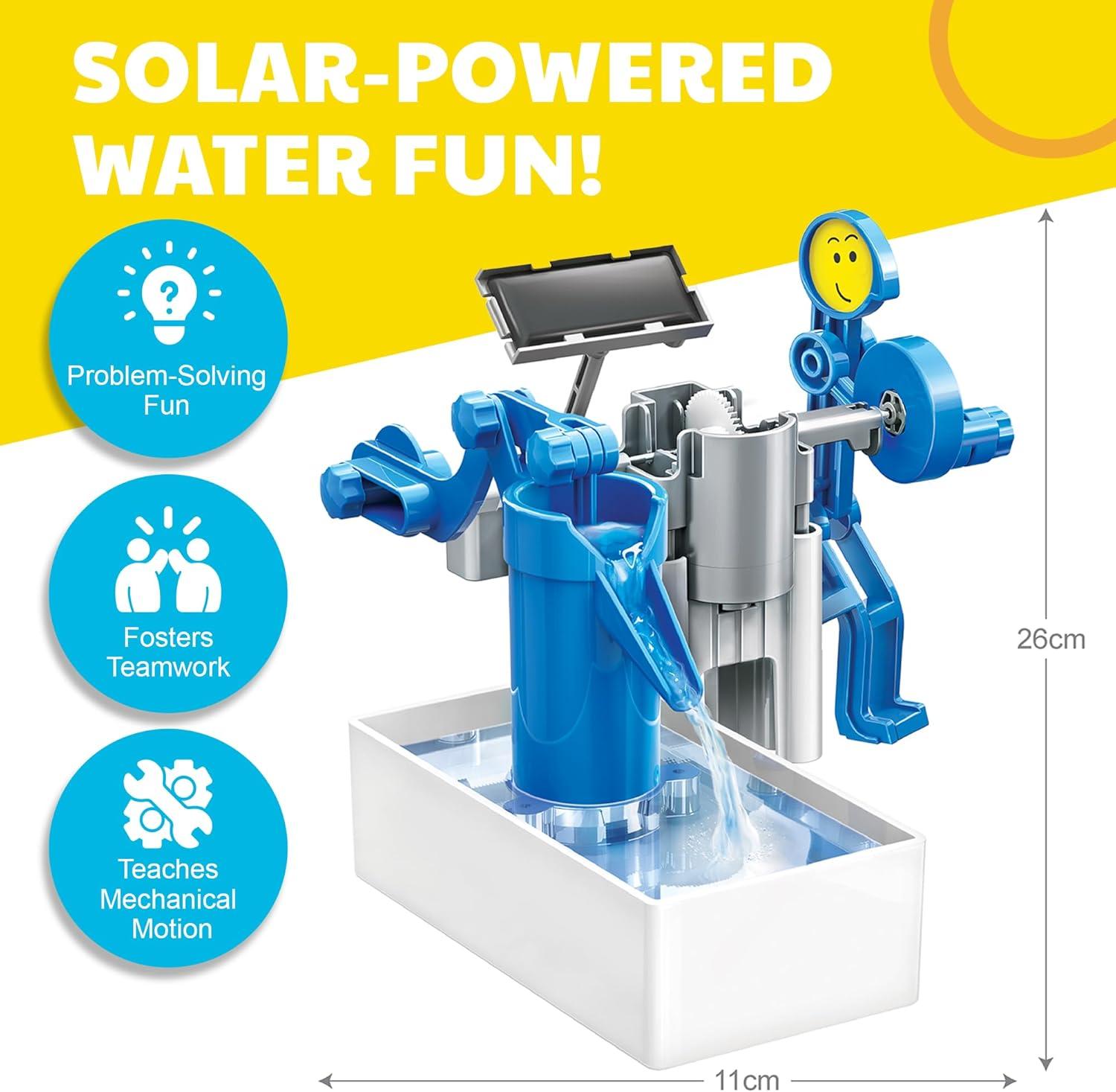 Hybrid Solar and Engine-Powered Water Pump Science Art Skill Toy Kit