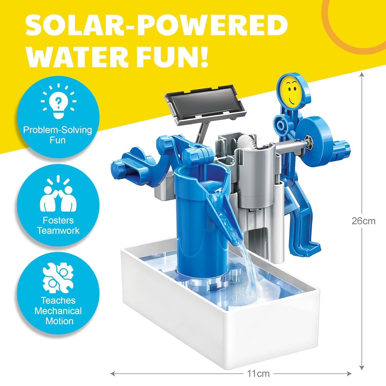 Hybrid Solar and Engine-Powered Water Pump Science Art Skill Toy Kit