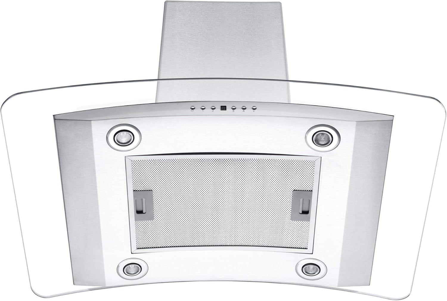 ZLINE ZLINE 36 in. Convertible Vent Isl& Mount Range Hood in Stainless Steel & Glass (GL14i-36)