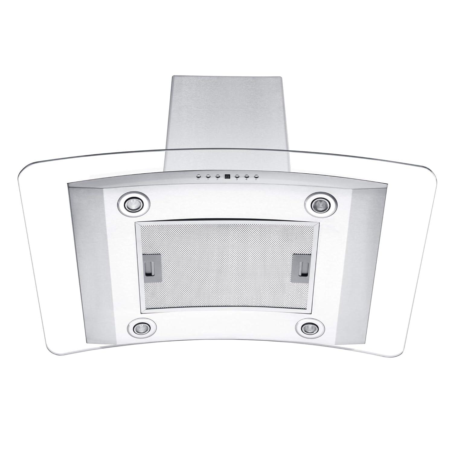 ZLINE ZLINE 36 in. Convertible Vent Isl& Mount Range Hood in Stainless Steel & Glass (GL14i-36)