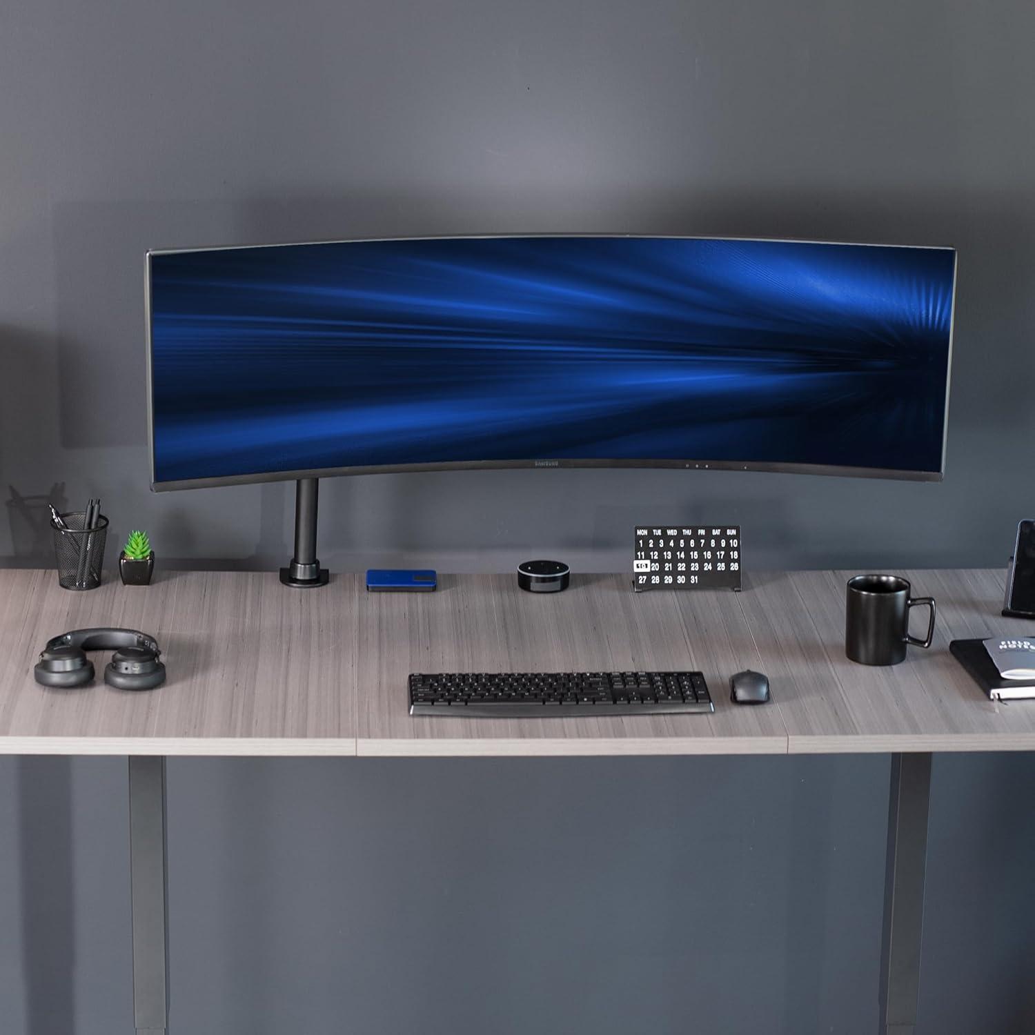 VIVO Single Ultrawide Monitor Desk Mount, Adjustable Stand for Screens up to 45"