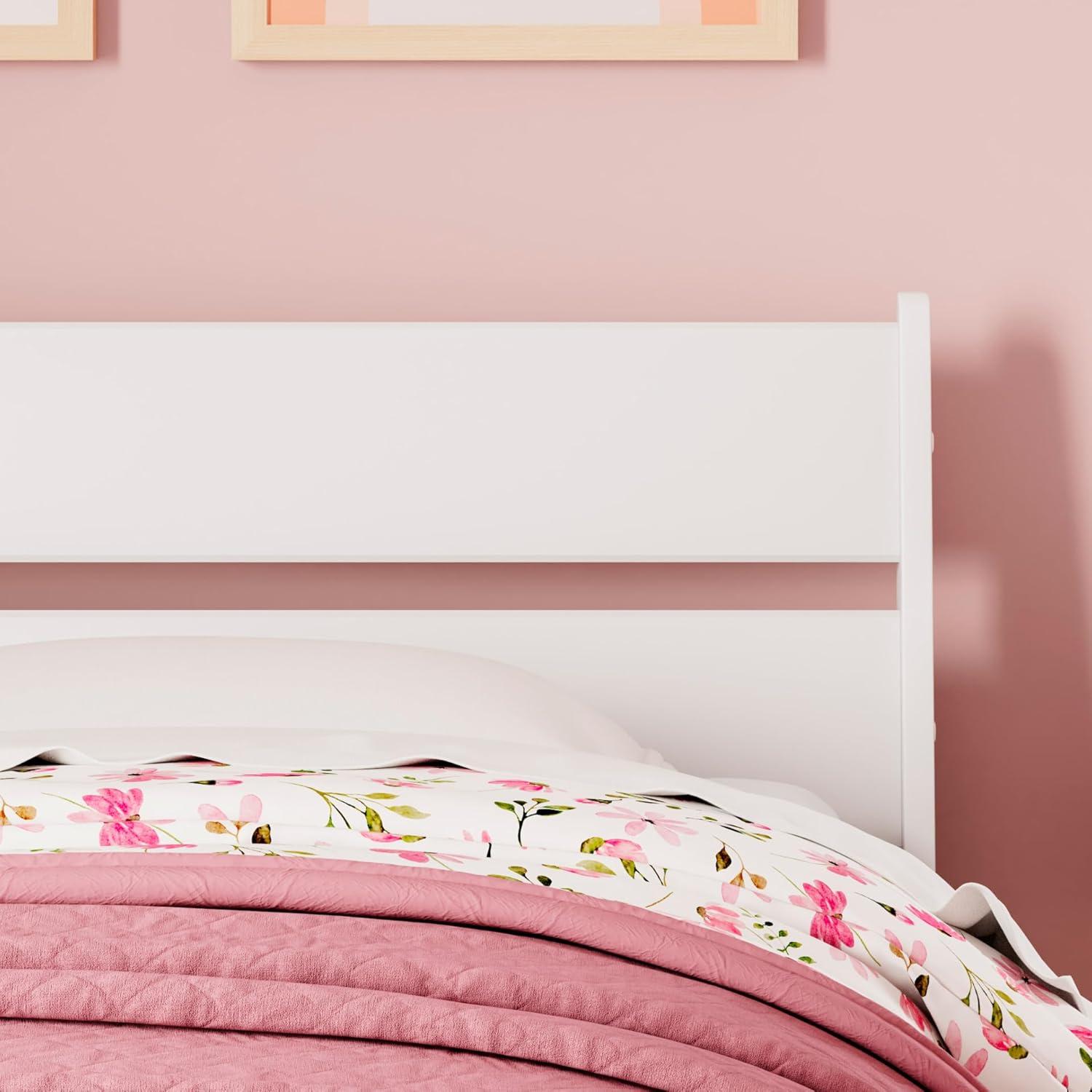 Signature Design by Ashley Socalle Twin Panel Headboard in Matte White Finish