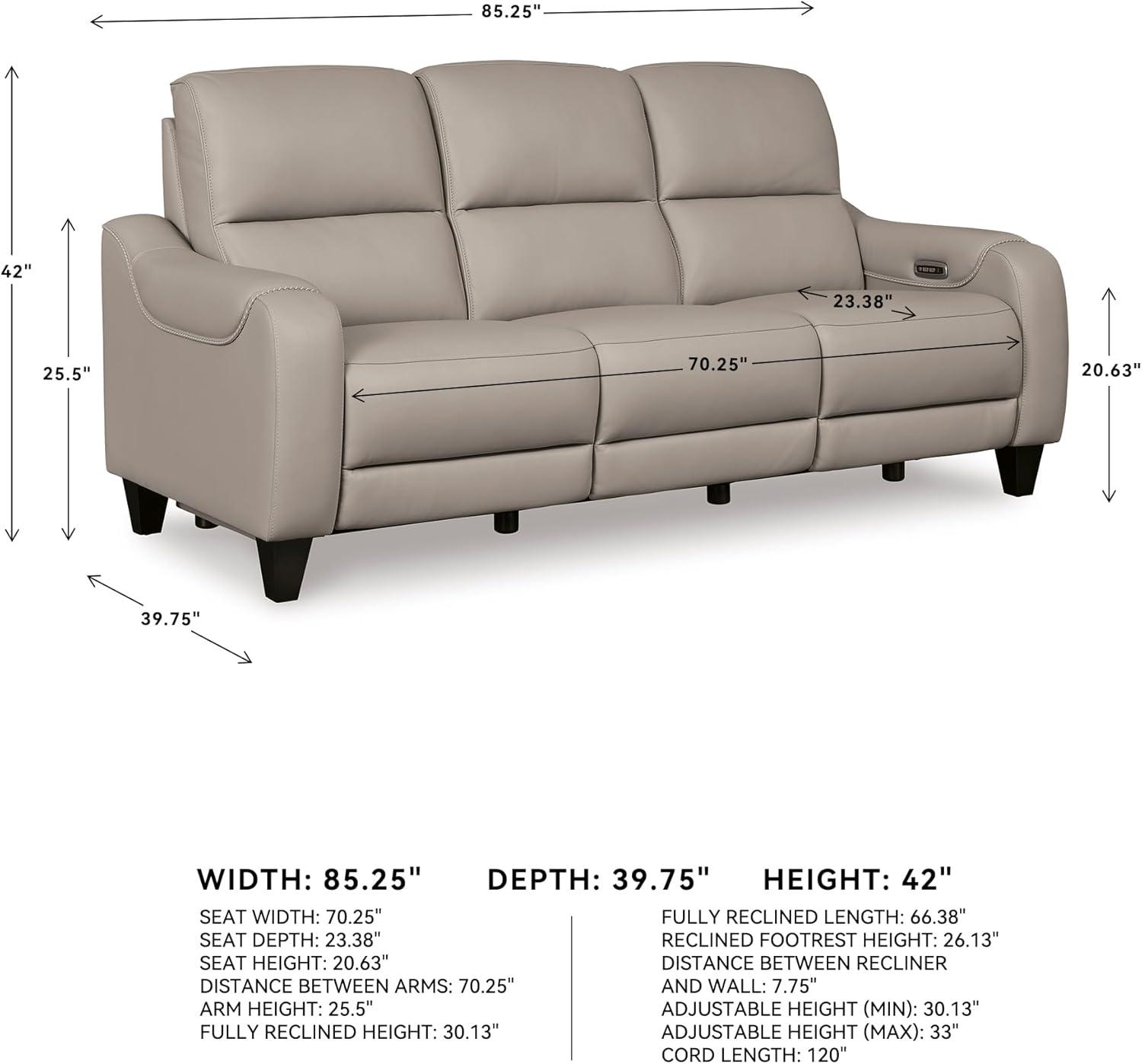 Ayrah 85.25'' Upholstered Power Reclining Sofa