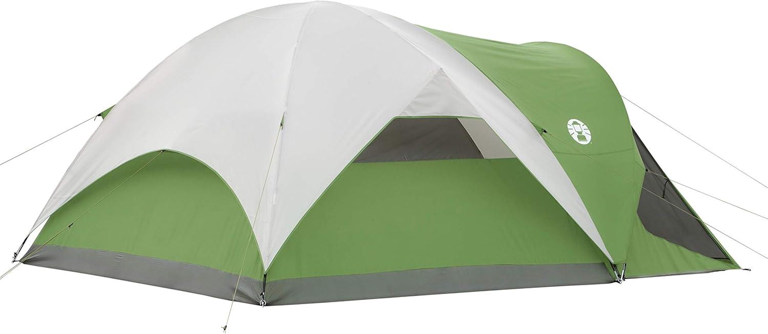 Coleman Evanston 6-Person Dome Tent with Screen Room, 2 Rooms, Green