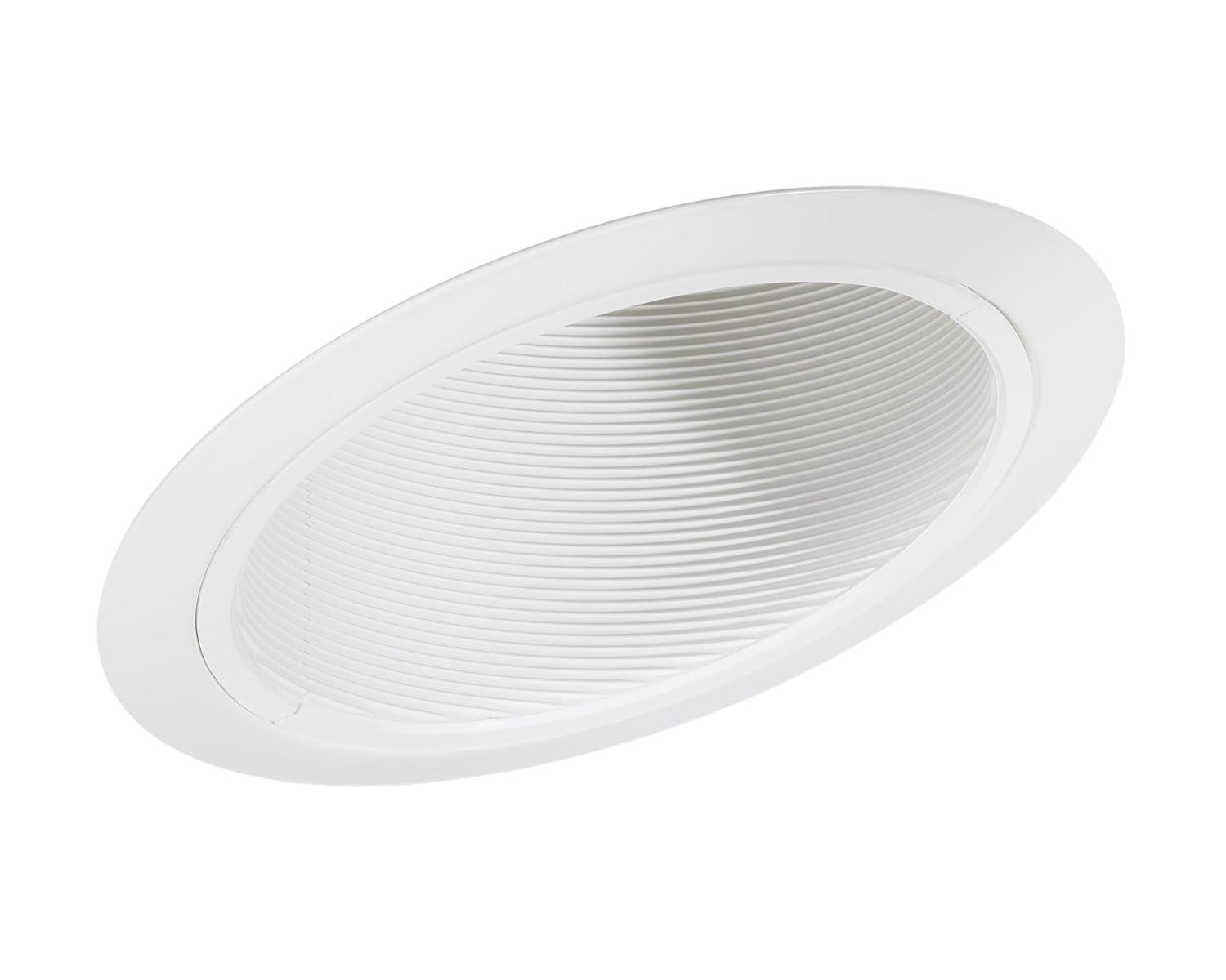 Juno Lighting Group 614W-WH 6-Inch LED Standard Slope Downlight Baffle, 90 Watts, White Trim