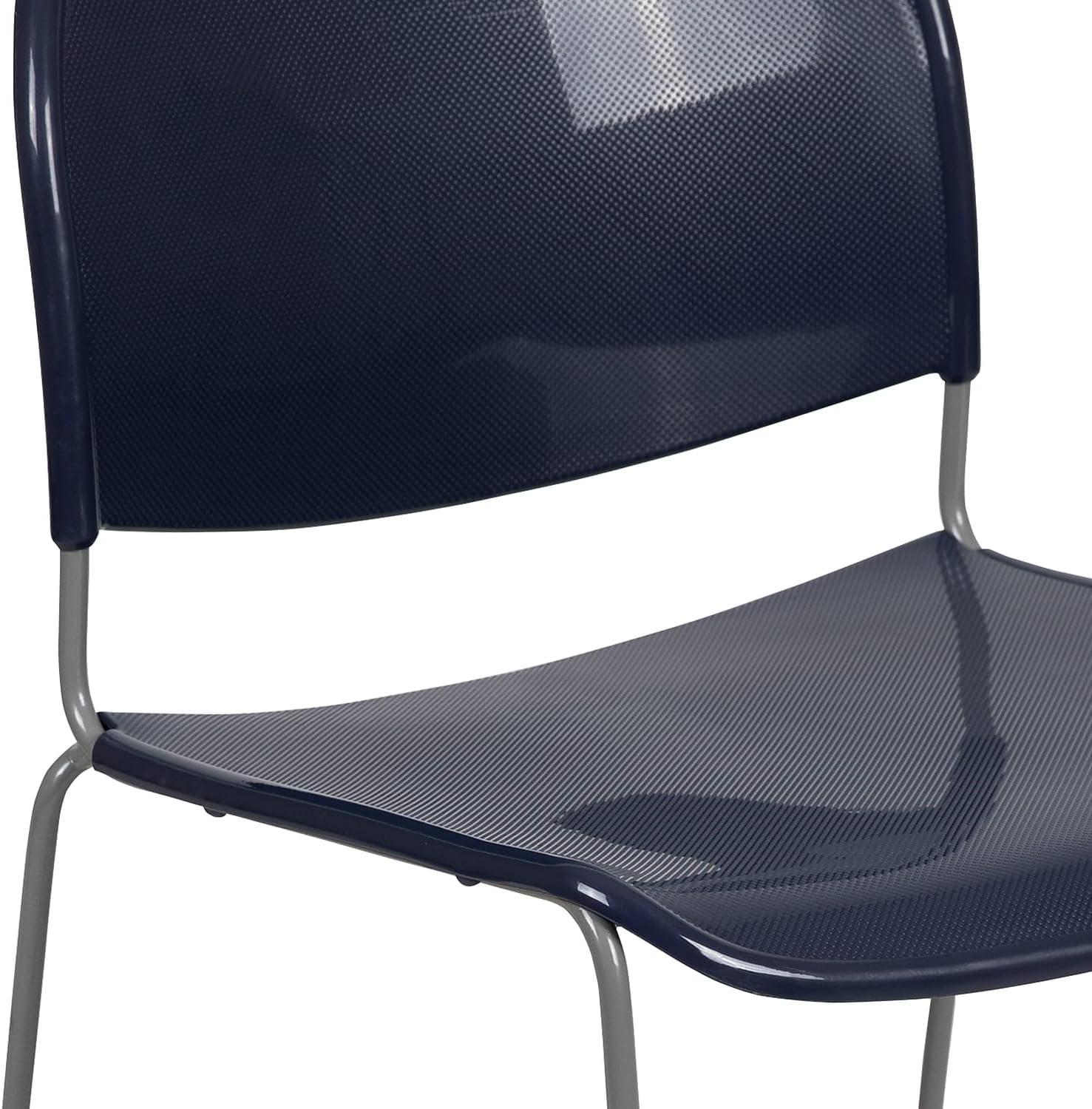 Flash Furniture Gaea 880 lb. Capacity Ultra-Compact Stack Chair with Metal Frame (Set of 5)