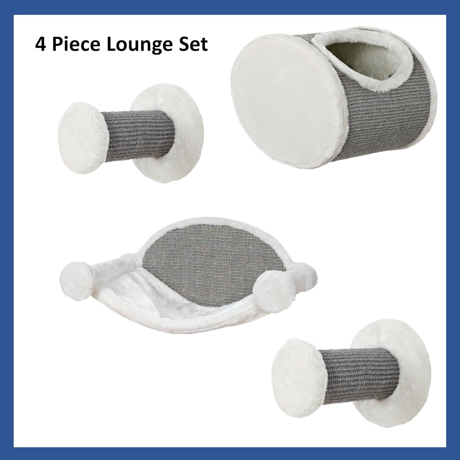 TRIXIE Wall Mounted Cat Lounge Set, Hammock and Condo with Two Steps, Cat Furniture, Scratching Post & Reviews | Wayfair