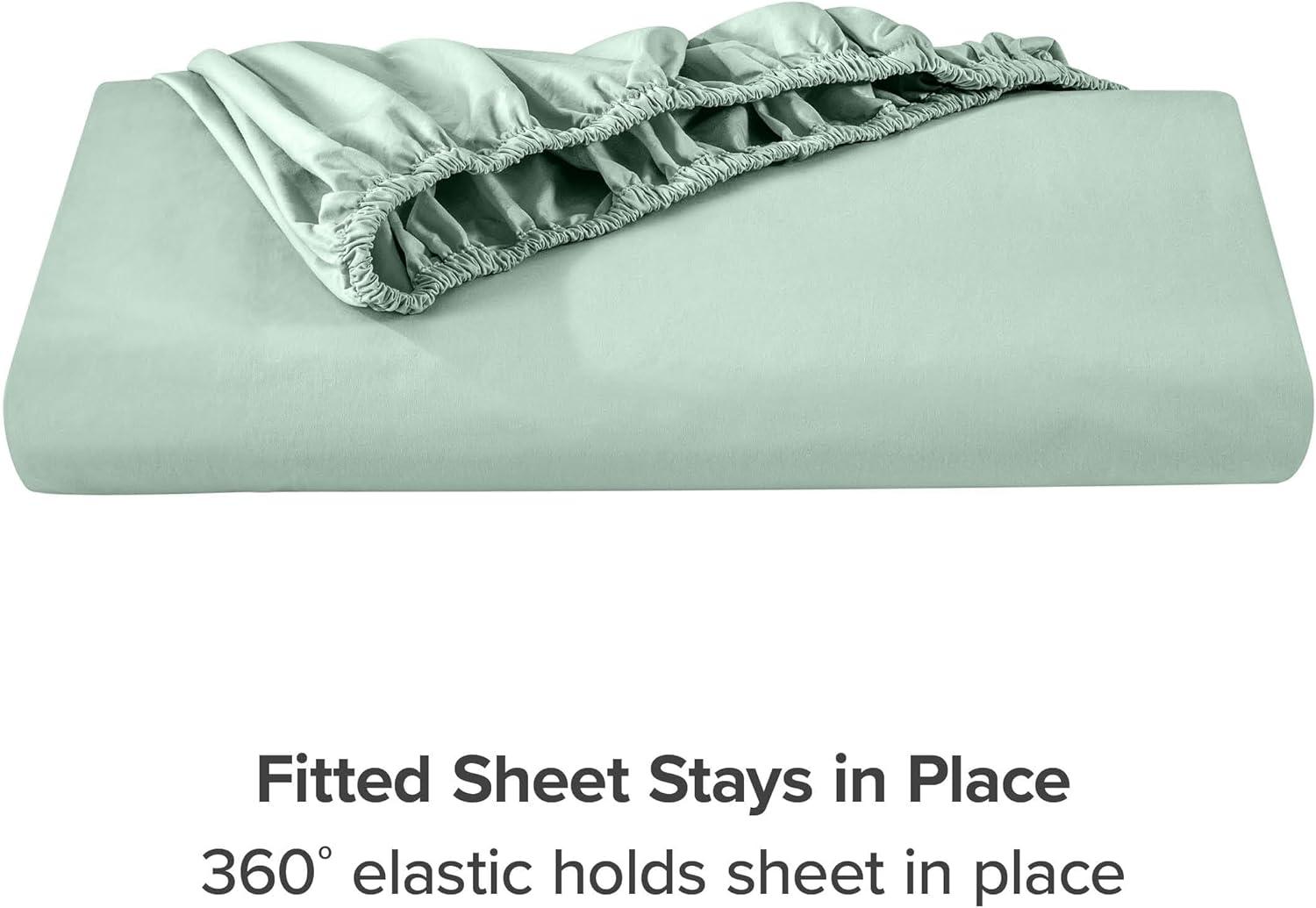 Bare Home 260 Thread Count Organic Cotton Percale Fitted Sheet