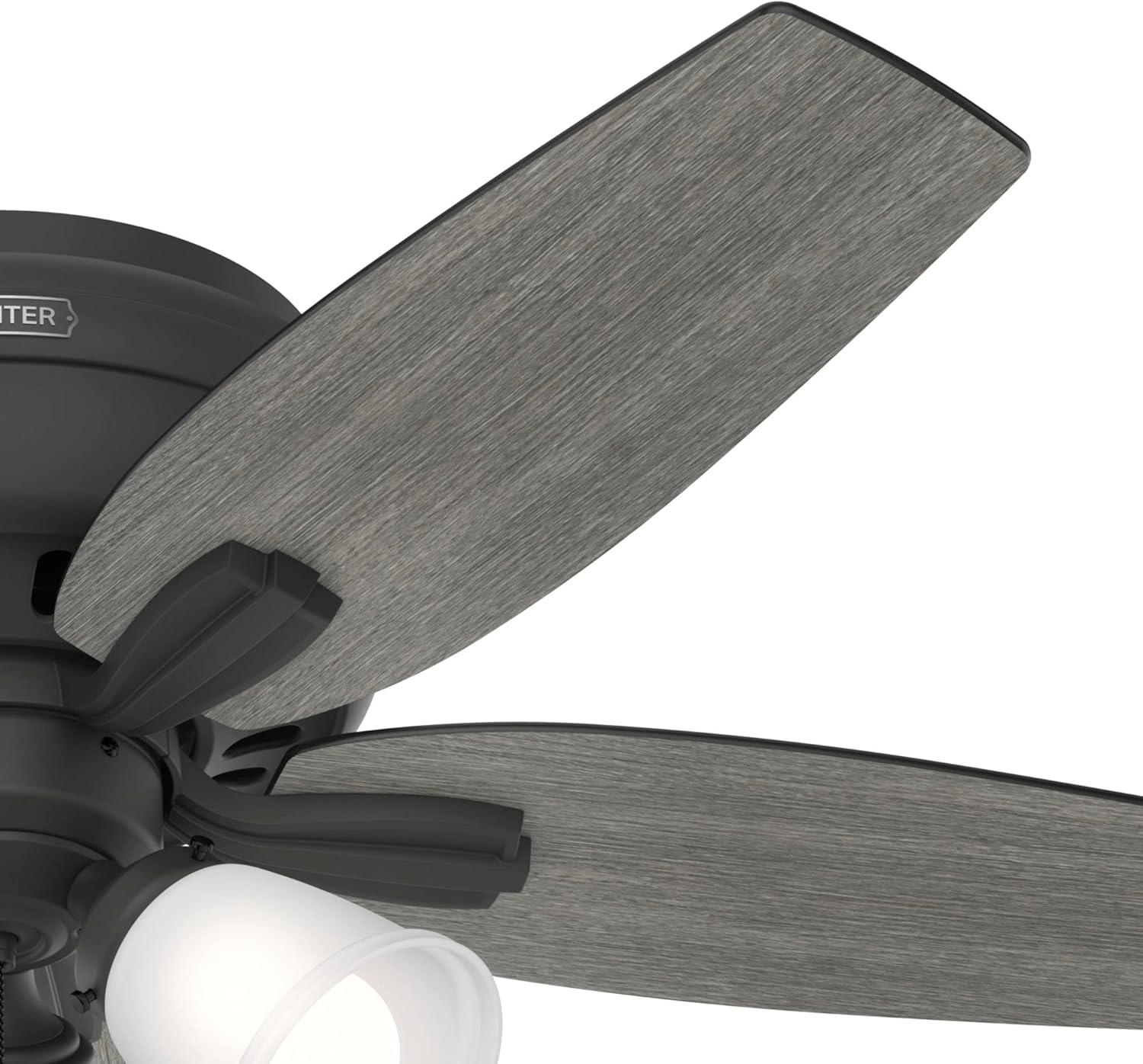 Newsome 42" 5 - Blade Flush Mount Ceiling Fan with Lights and Pull Chains