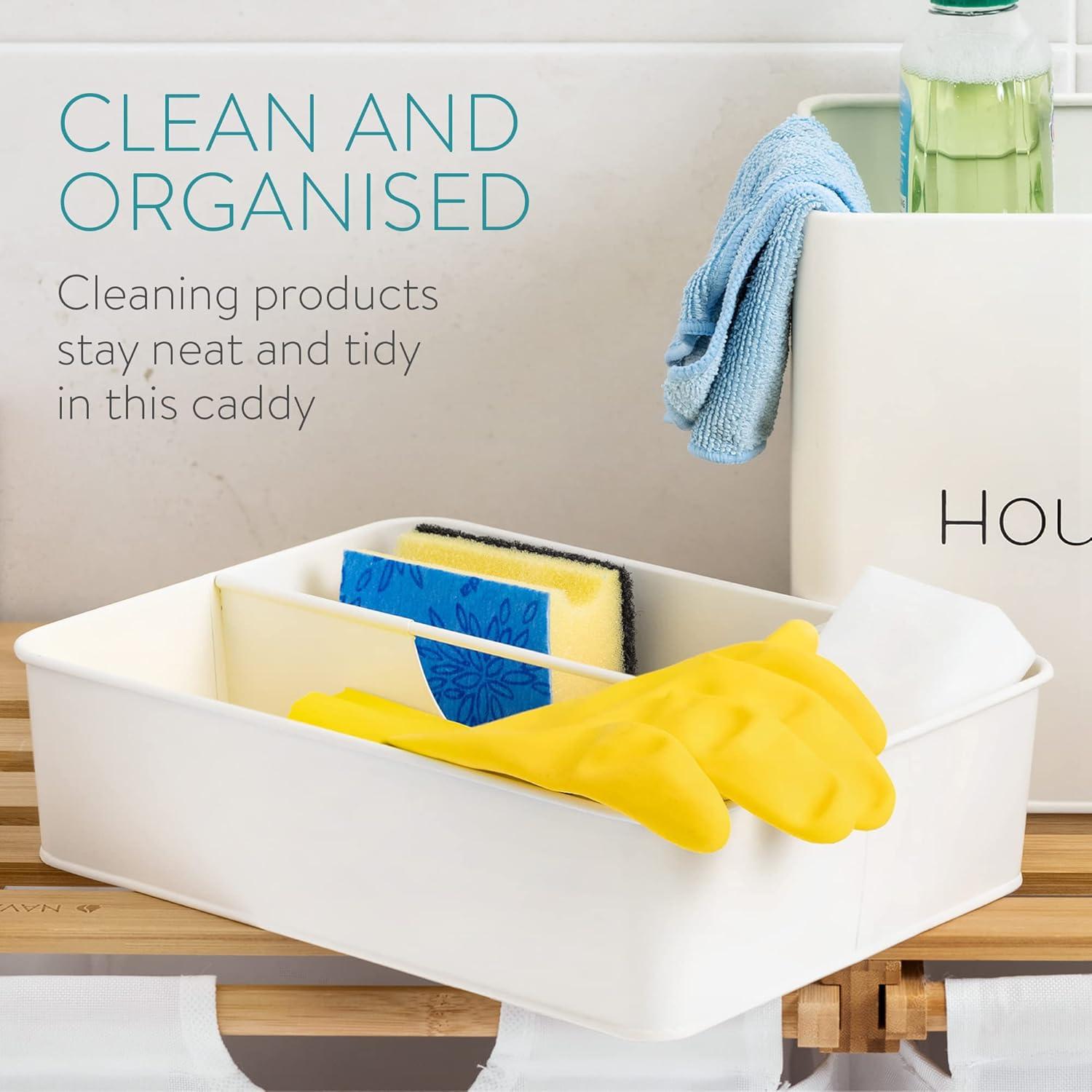 Navaris Adult Metal Cleaning Product Storage Organizer
