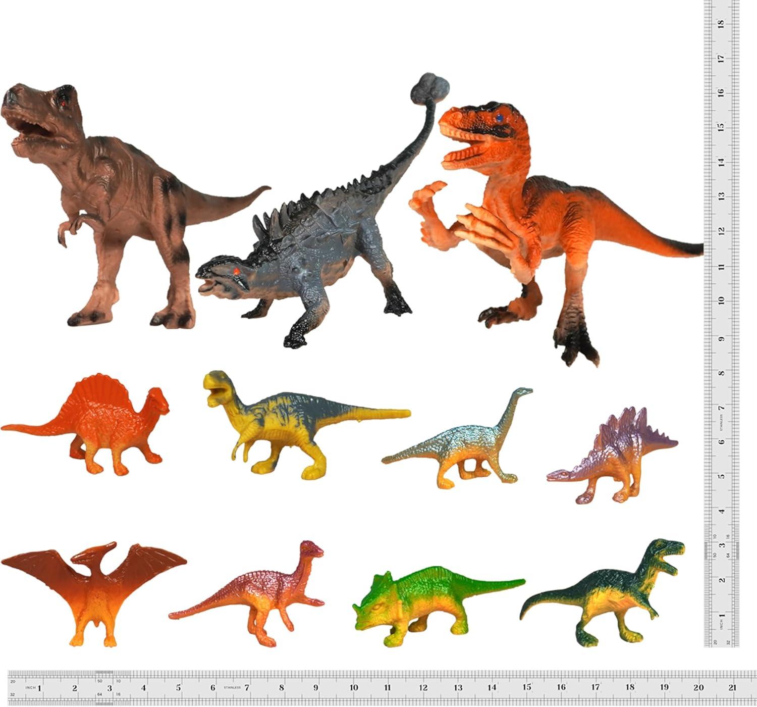 Dinosaur Cake Toppers Dinosaur Toy Artificial Plants Grass Cake Decorations for Boy Girl Kid Birthday Baby Shower Dinosaur Theme Jungle Party Supplies (Style 2)