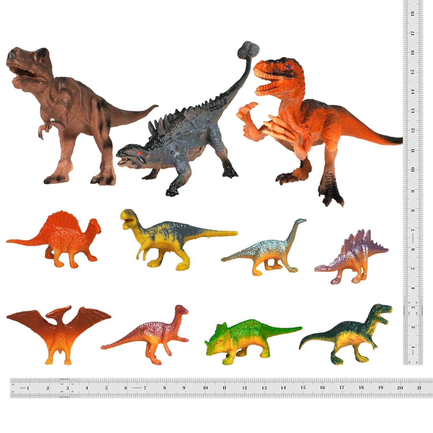 Dinosaur Cake Toppers Dinosaur Toy Artificial Plants Grass Cake Decorations for Boy Girl Kid Birthday Baby Shower Dinosaur Theme Jungle Party Supplies (Style 2)