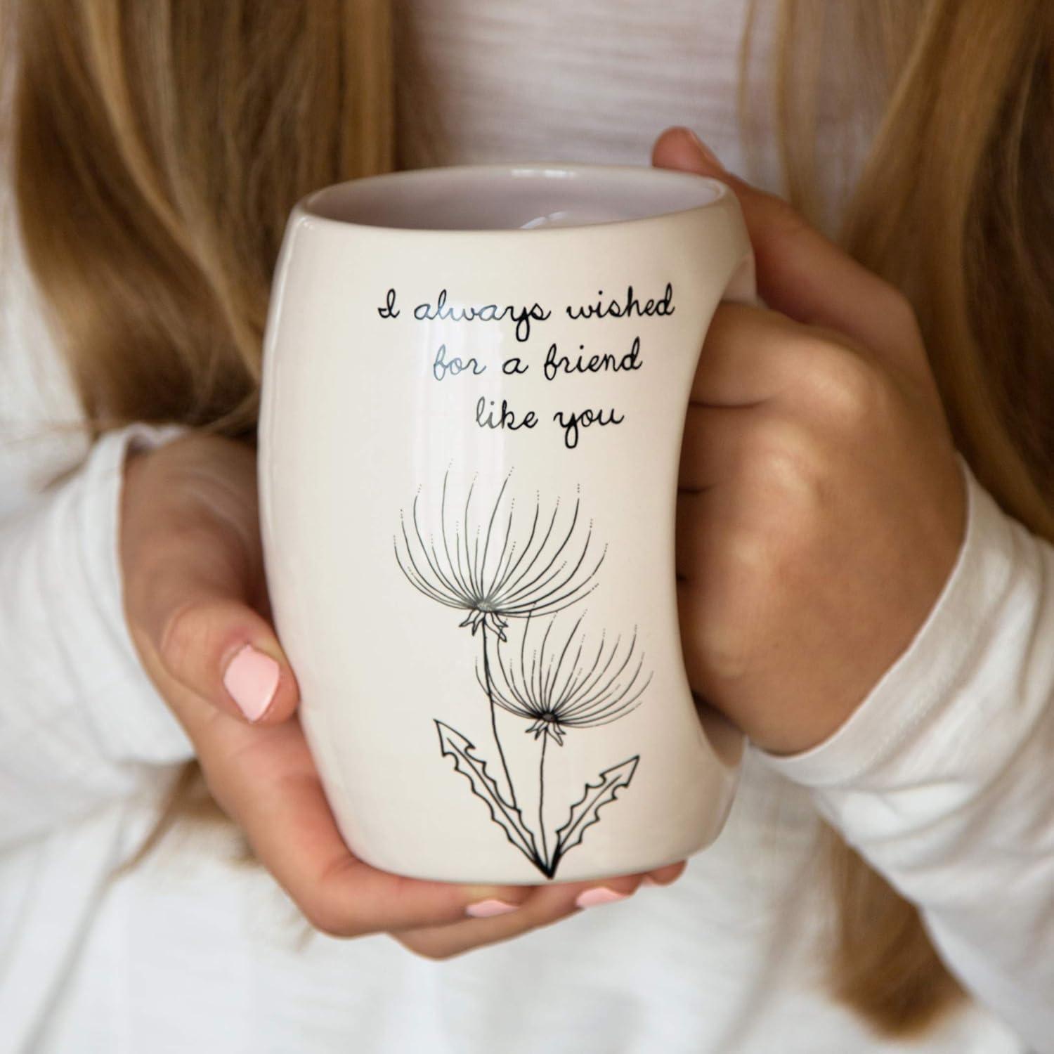 Pavilion - I Always Wished for a Friend Like You Pink Ceramic Hand Warmer Mug