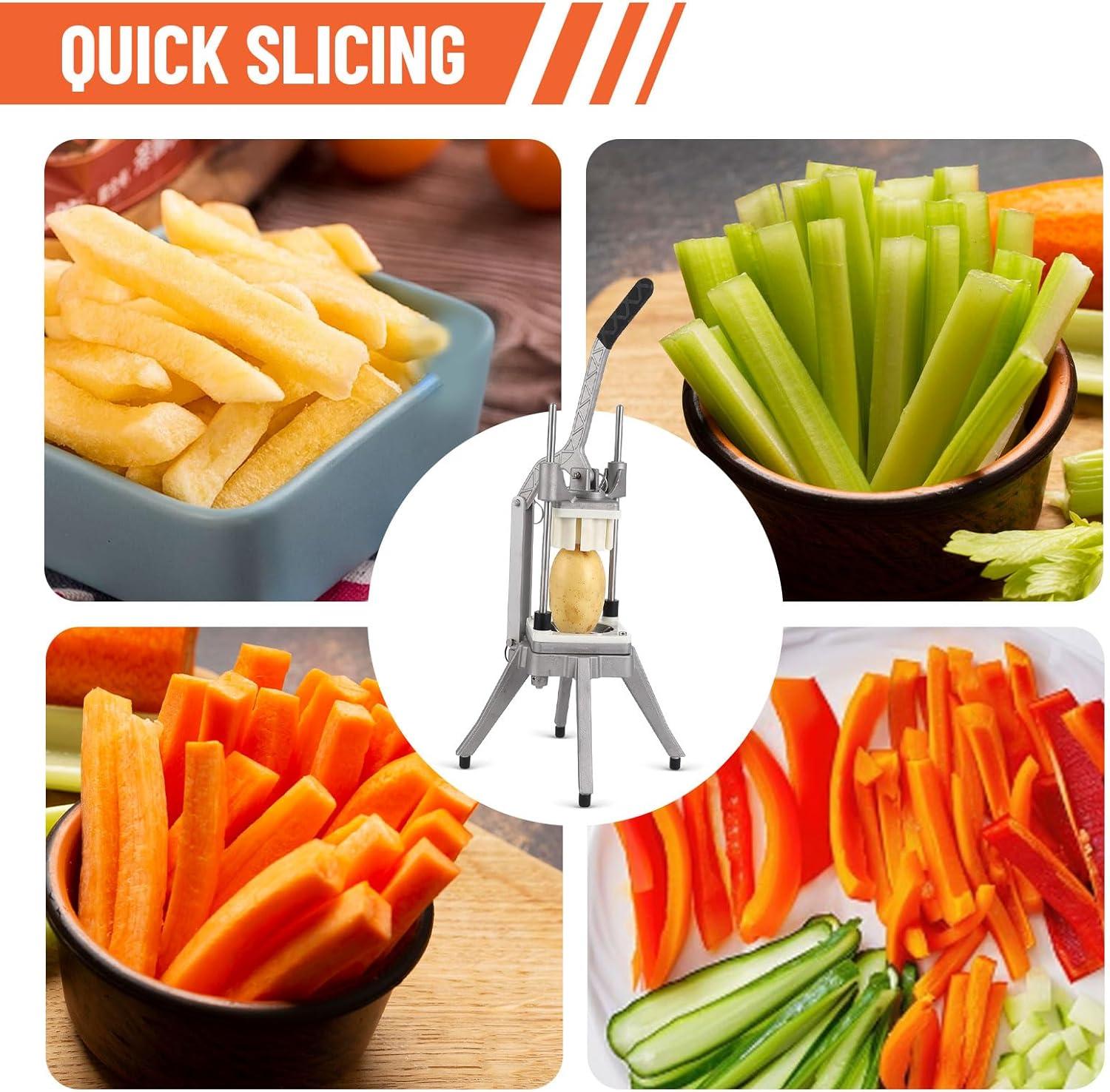 Zstar Commercial Vegetable Chopper, 1/2", 1/4", 3/8", 4 Replacement Blades