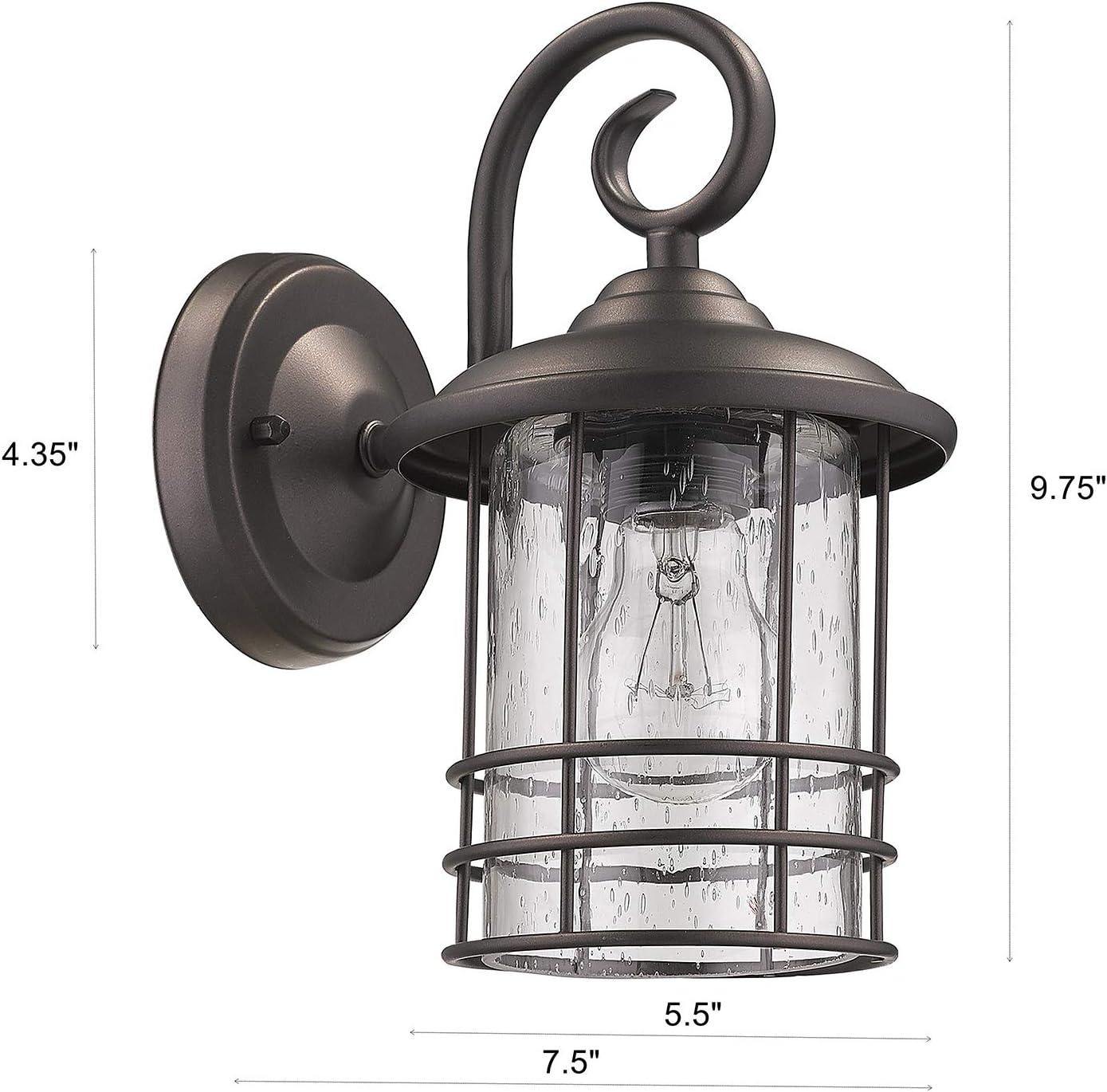 Flora 1 Light Transitional Outdoor Wall Lantern Set of 2 Oil Rubbed Bronze Bronze Oil Rubbed