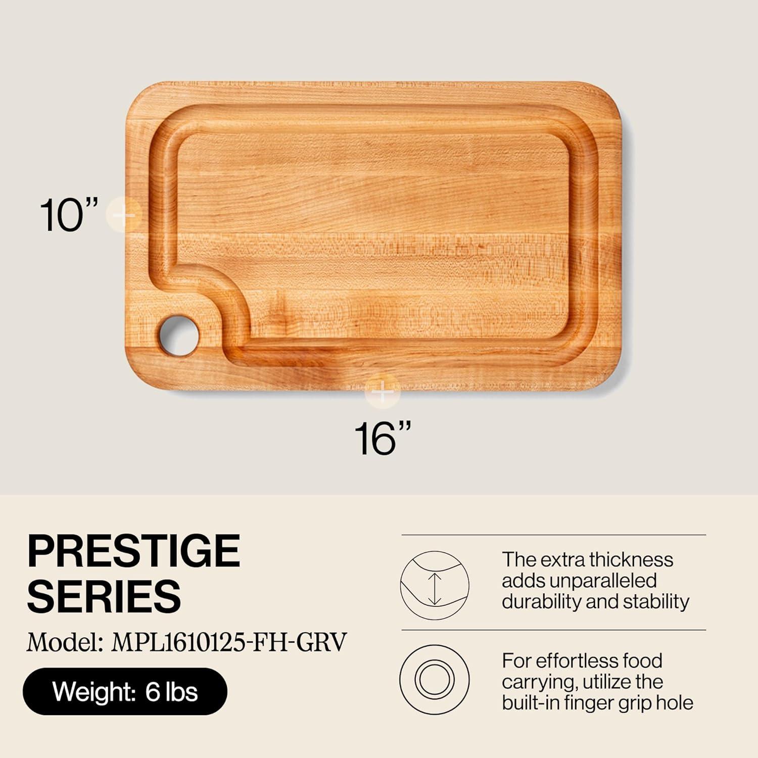 John Boos Prestige Series Maple Cutting Board with Juice Groove