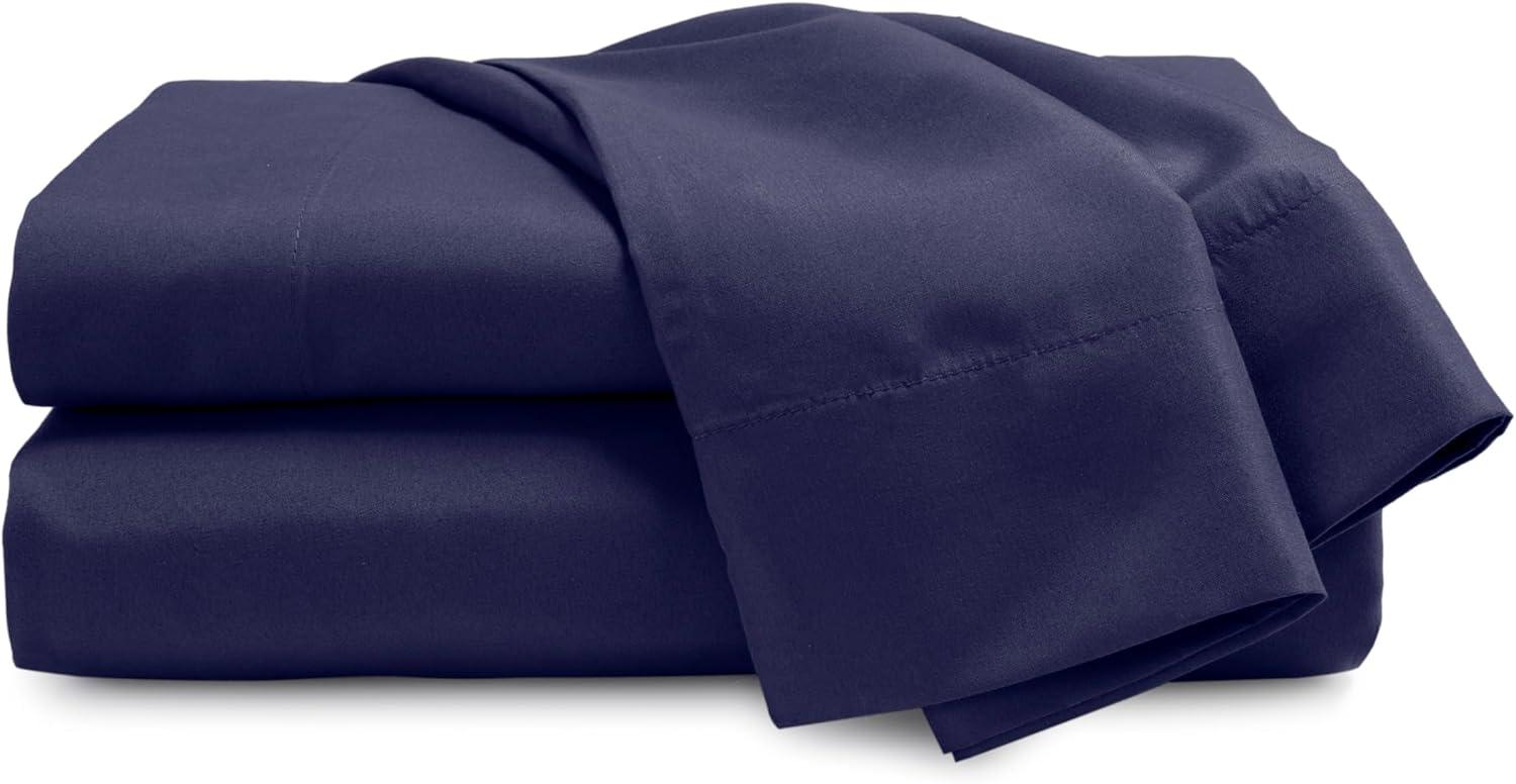 Navy Twin Brushed Microfiber Sheet Set