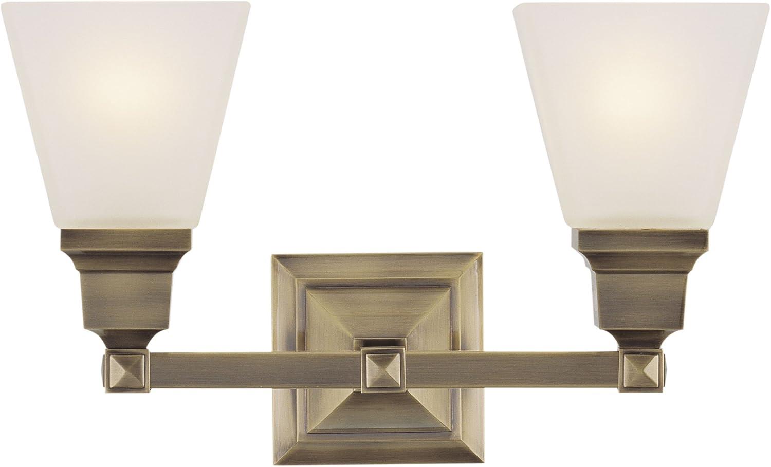 Livex Lighting Mission 2 - Light Vanity in  Antique Brass