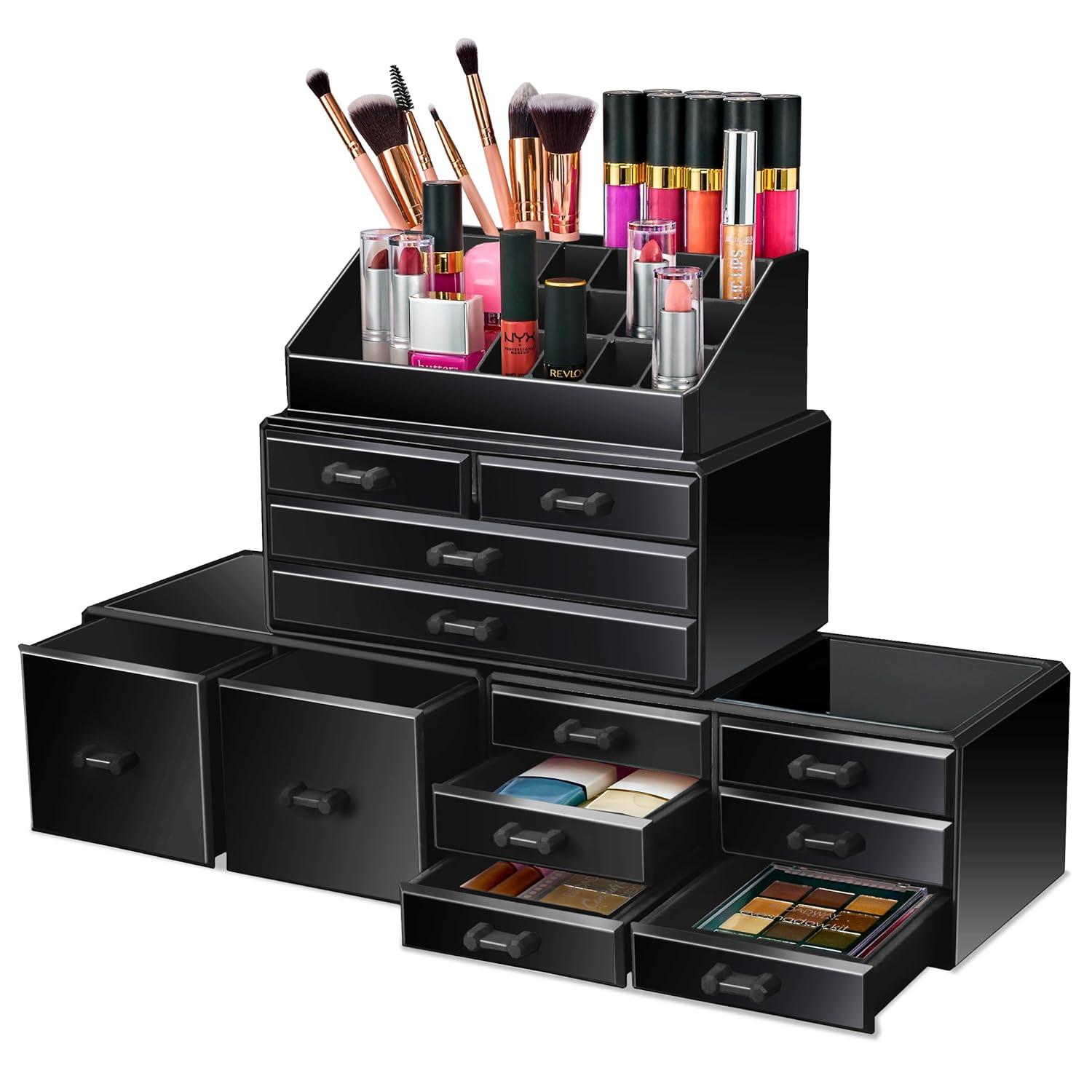 Sorbus Makeup Organizer with Lipstick, Brush Holders, Large 12 Drawers
